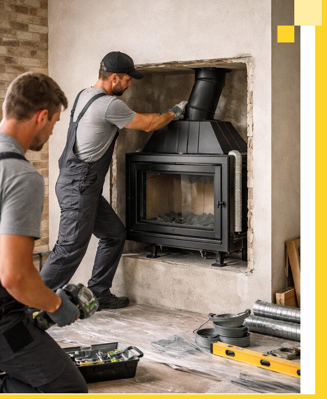 Установка каминных топок в Калуге: монтаж, подключение