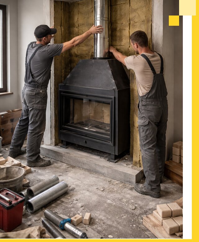 Изготовление и монтаж закрытых каминов в Калуге под ключ