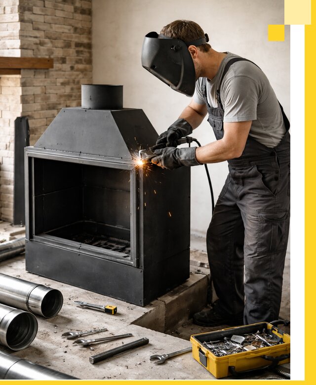 Продажа и установка металлических каминов в Калуге под ключ