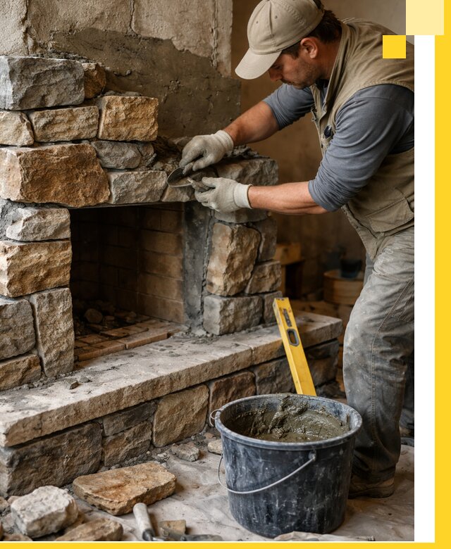 Изготовление и установка каменных каминов под ключ в Калуге