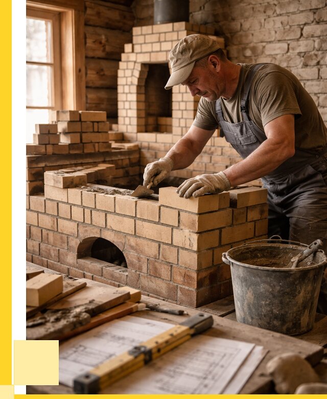 Кладка печей из кирпича в Калуге цены от 30342 р. - ЭриданКлг