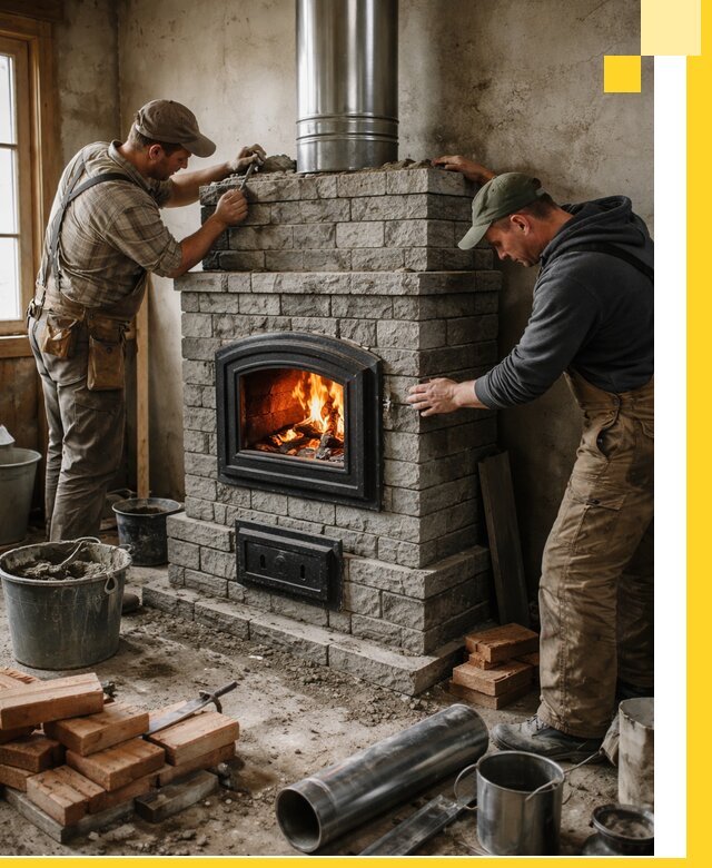 Производство, поставка и монтаж дровяных печей в Калуге