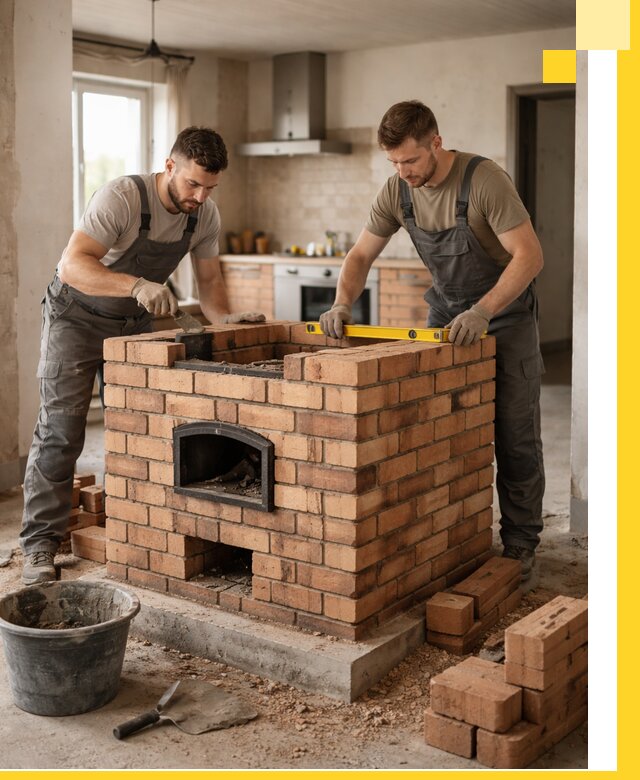 Установка и монтаж печей в частном доме в Калуге под ключ