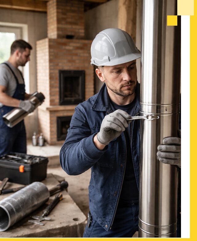 Профессиональный монтаж дымоходов для печей в Калуге