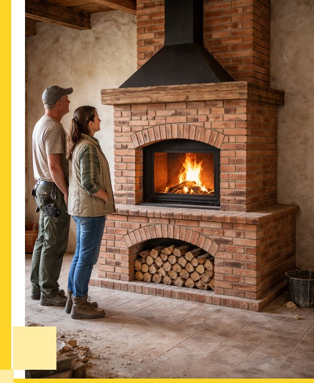 Печи камины из кирпича в Калуге от 121368 р. | ЭриданКлг