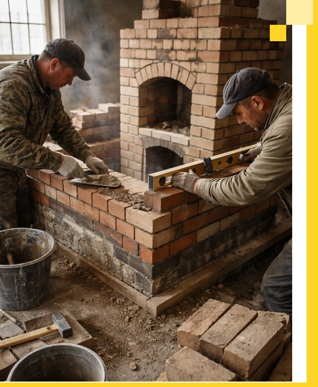 Изготовление и монтаж печей и каминов из кирпича в Калуге