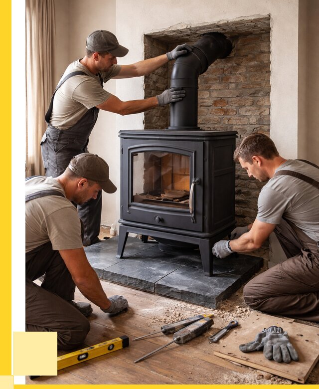 Монтаж печи камина в частном доме в Калуге от 25285 р. | ЭриданКлг