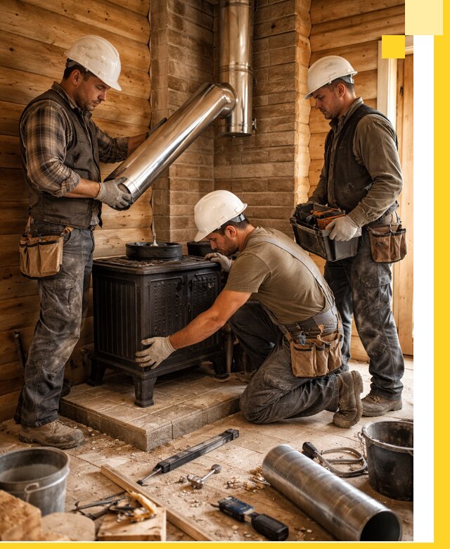 Профессиональный монтаж банных печей и дымоходов в Калуге