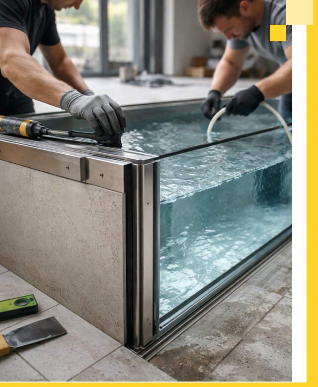 Проектирование и монтаж стеклянных бассейнов в Калуге