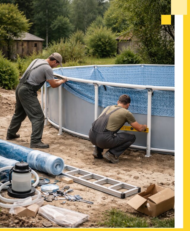 Установка и монтаж каркасных бассейнов в Калуге под ключ