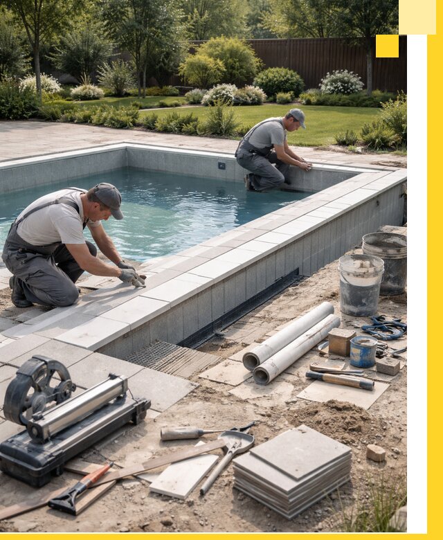 Строительство открытых бассейнов под ключ в Калуге профессионально