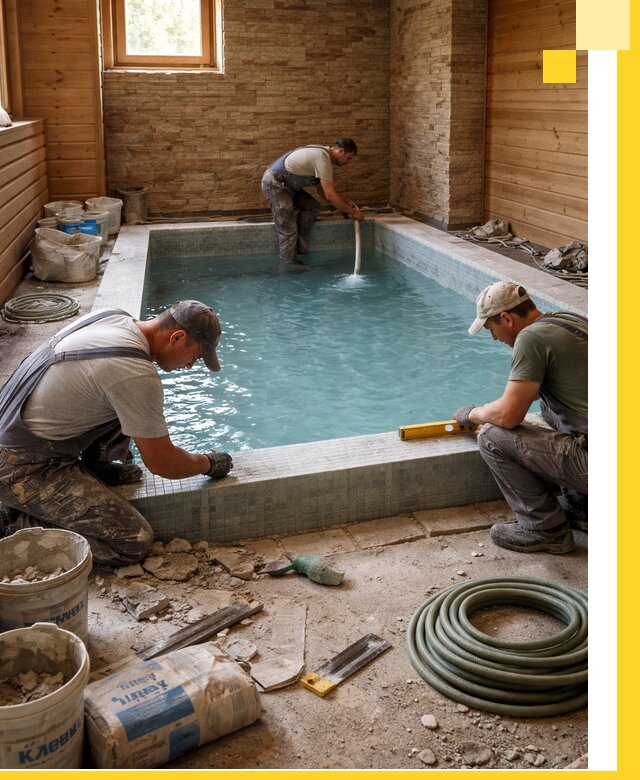 Проектирование и строительство бассейнов для бани в Калуге