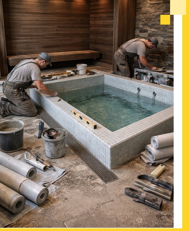 Установка и строительство бассейнов для сауны в Калуге