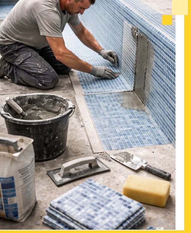 Укладка и ремонт мозаики для бассейнов под ключ в Калуге