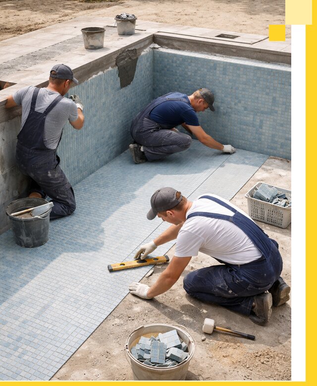 Укладка и установка плитки для бассейнов под ключ в Калуге