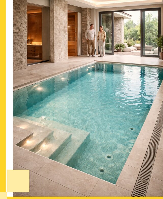 Бассейн во дворе в Калуге: проект, отделка от 1213680 р. | ЭриданКлг