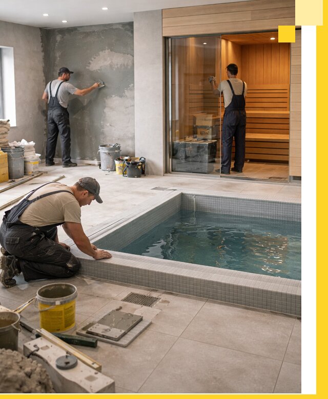 Проектирование и строительство сауны с бассейном в Калуге