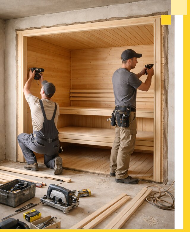 Монтаж саун под ключ в Калуге — проектирование и установка