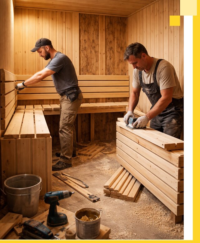 Профессиональный комплексный ремонт саун под ключ в Калуге