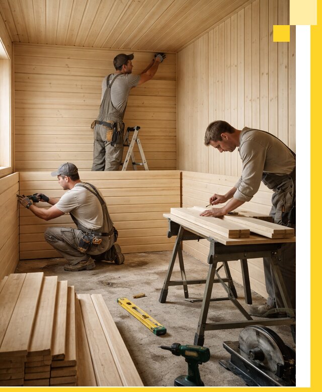 Обшивка саун в Калуге из натуральной древесины под ключ