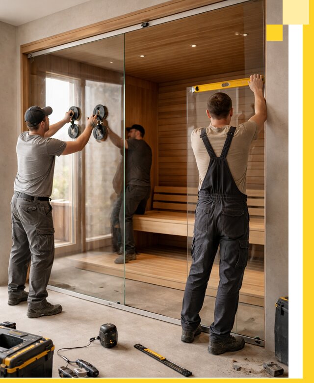 Производство и монтаж стеклянных саун под ключ в Калуге