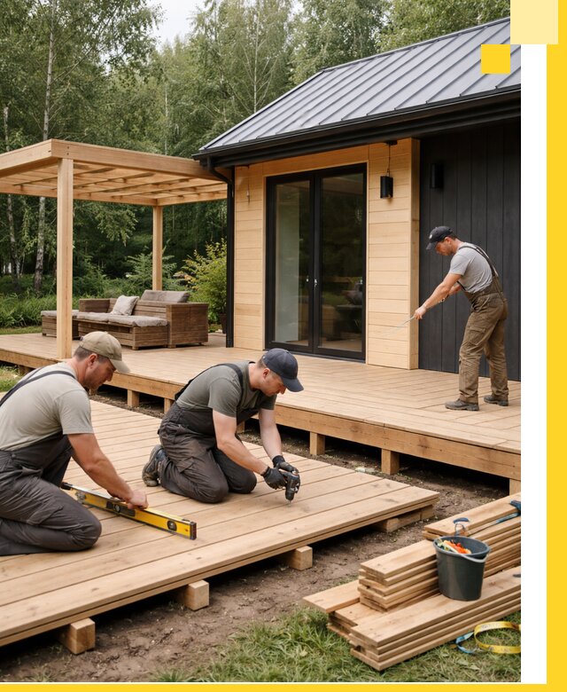 Строительство бань с террасой и бассейном под ключ в Калуге