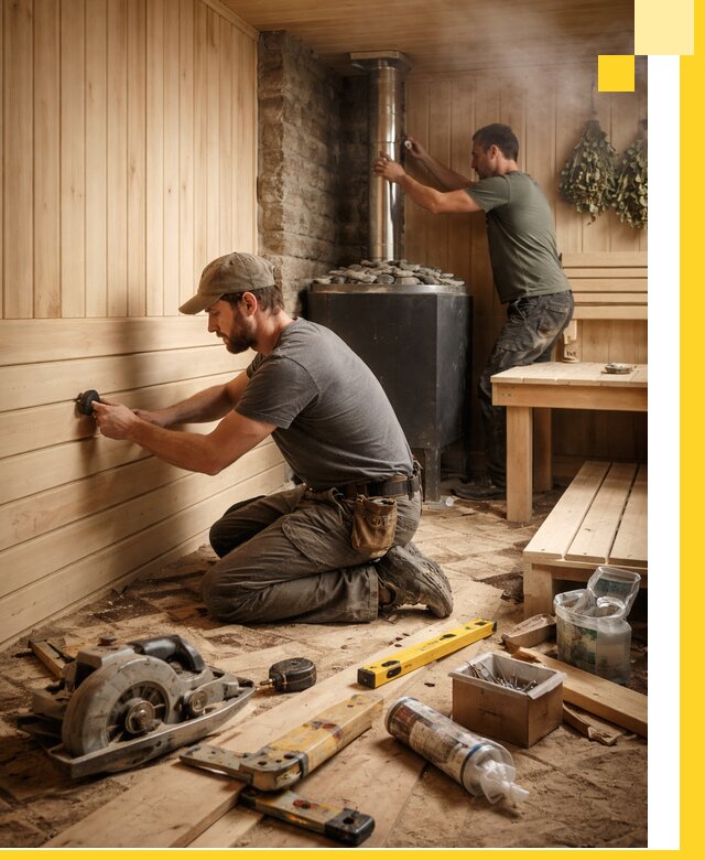 Полное строительство и оснащение парных под ключ в Калуге