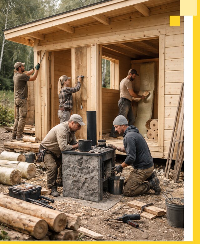 Купить баню под ключ в Калуге строительство монтаж отделка