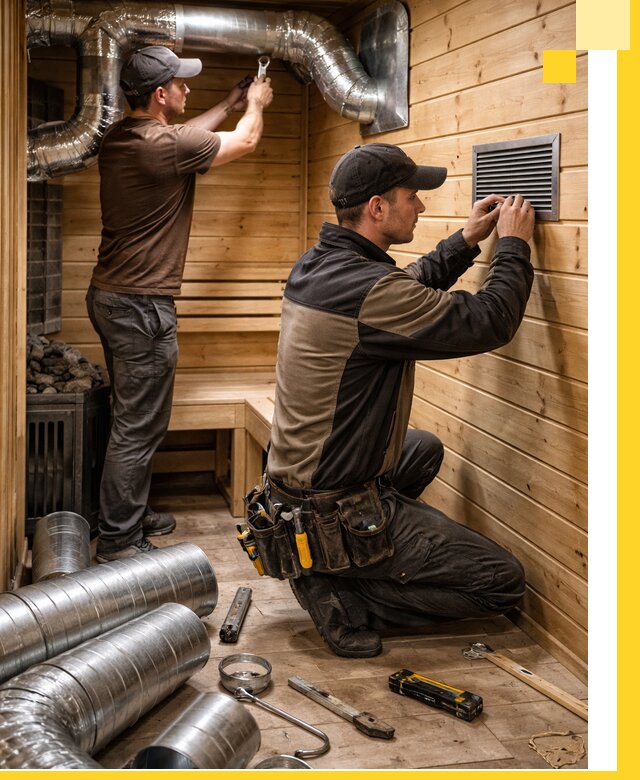 Проектирование и монтаж вентиляции бани в Калуге под ключ