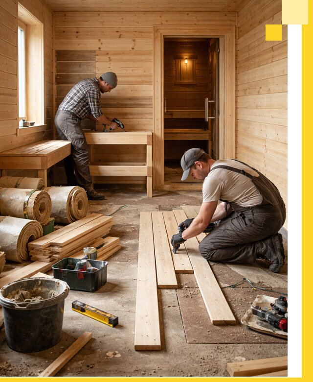 Индивидуальный проект бани с комнатой отдыха под ключ в Калуге