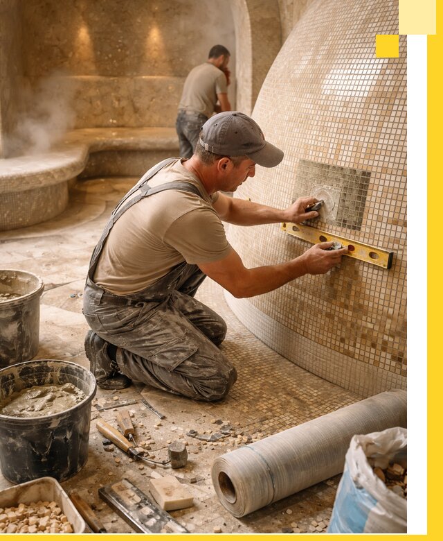 Хамам под ключ в Калуге: проектирование, строительство, отделка