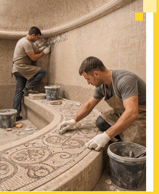 Плитка для хамама в Калуге, укладка, подбор и поставка